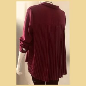 Pleated- back blouse